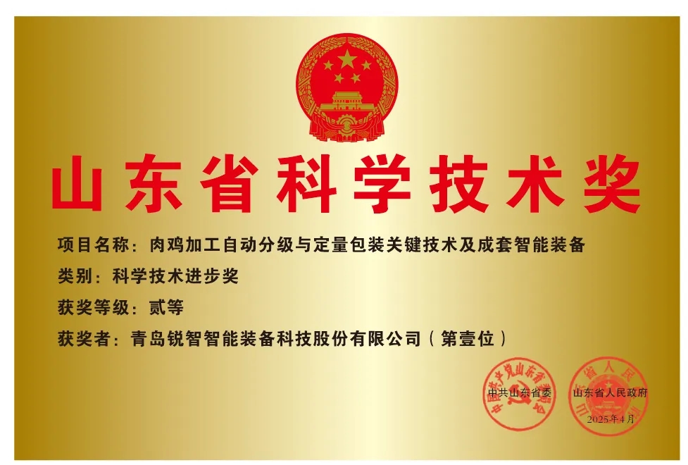 喜報！銳智智能榮獲2024年度山東省科學(xué)技術(shù)進步獎
